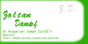 zoltan dampf business card